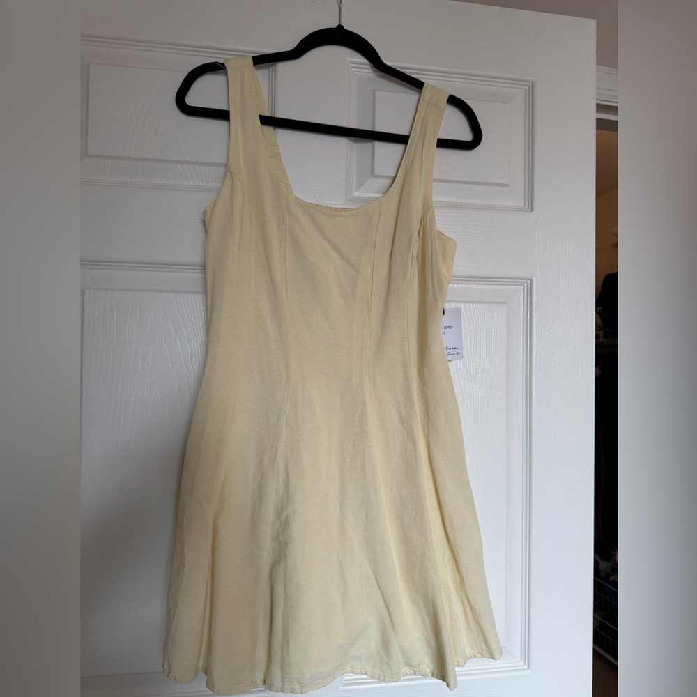 Japna Pastel Yellow Mini Dress